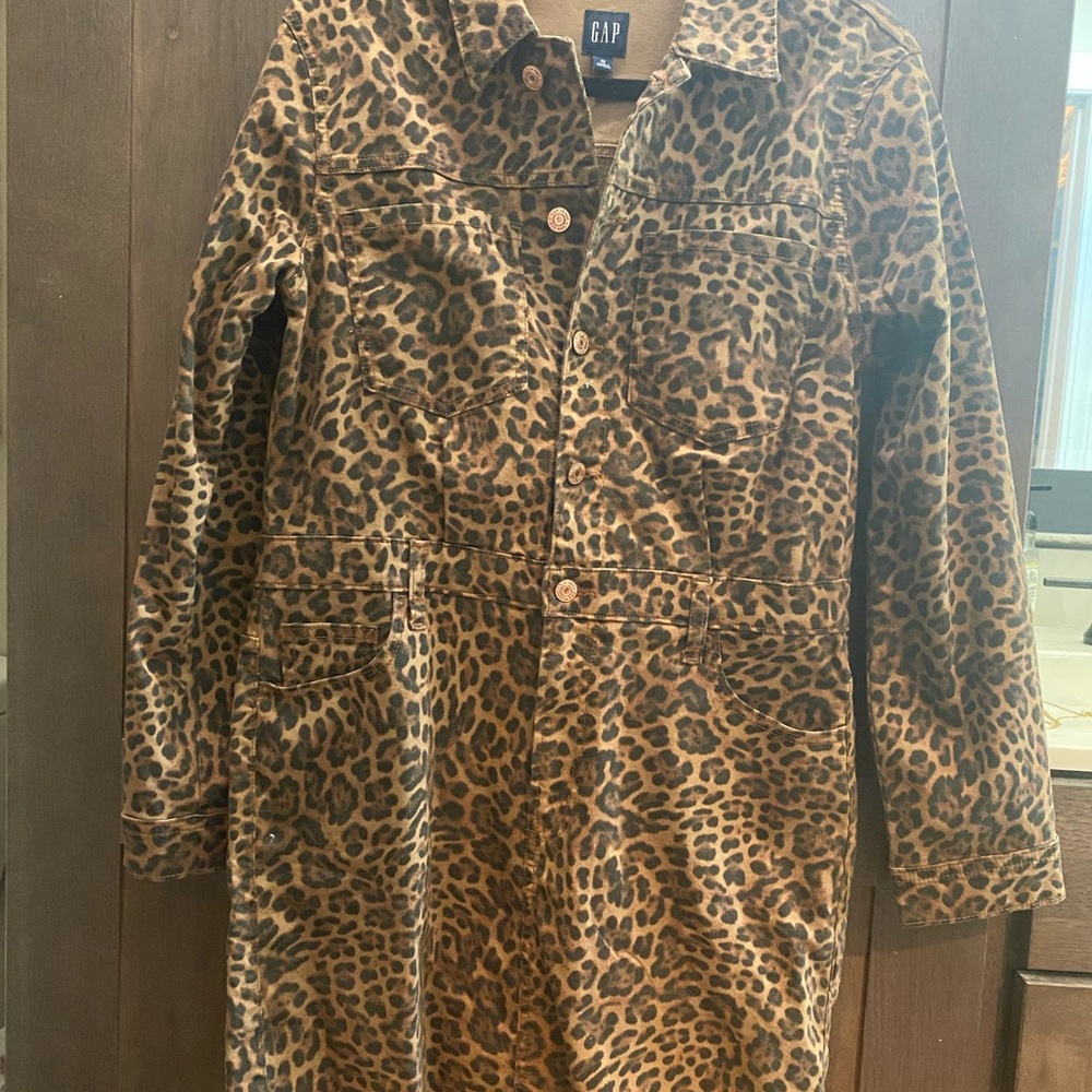 GAP Leopard Denim Mini